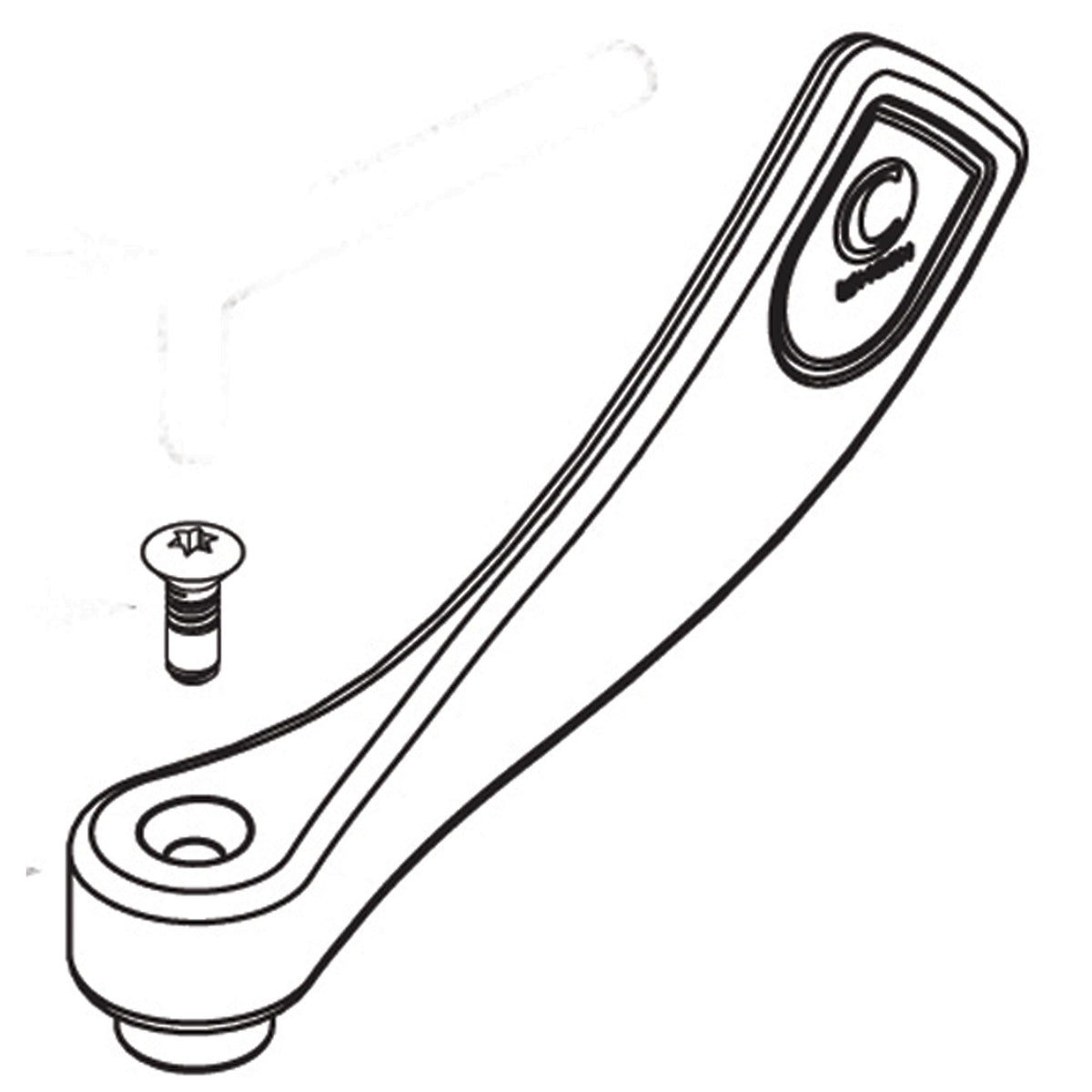 Hot Wrist Blade Handle Kit - Brass - Polished Chrome