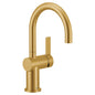 Moen® 5622BG 5622 Bar Faucet, Cia, Brushed Gold, 1 Handles, 1.5 gpm Flow Rate