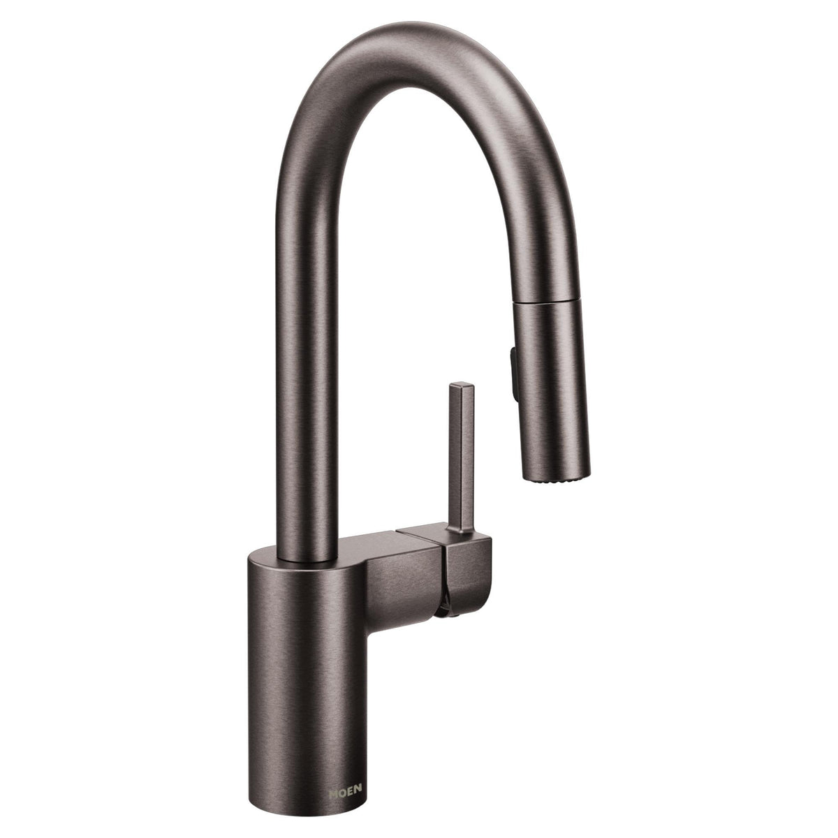 Moen® 5965BLS Align™ Pulldown Bar Faucet, 1.5 gpm Flow Rate, Black/Stainless Steel, 1 Handles, 1 Faucet Holes, Domestic, Commercial