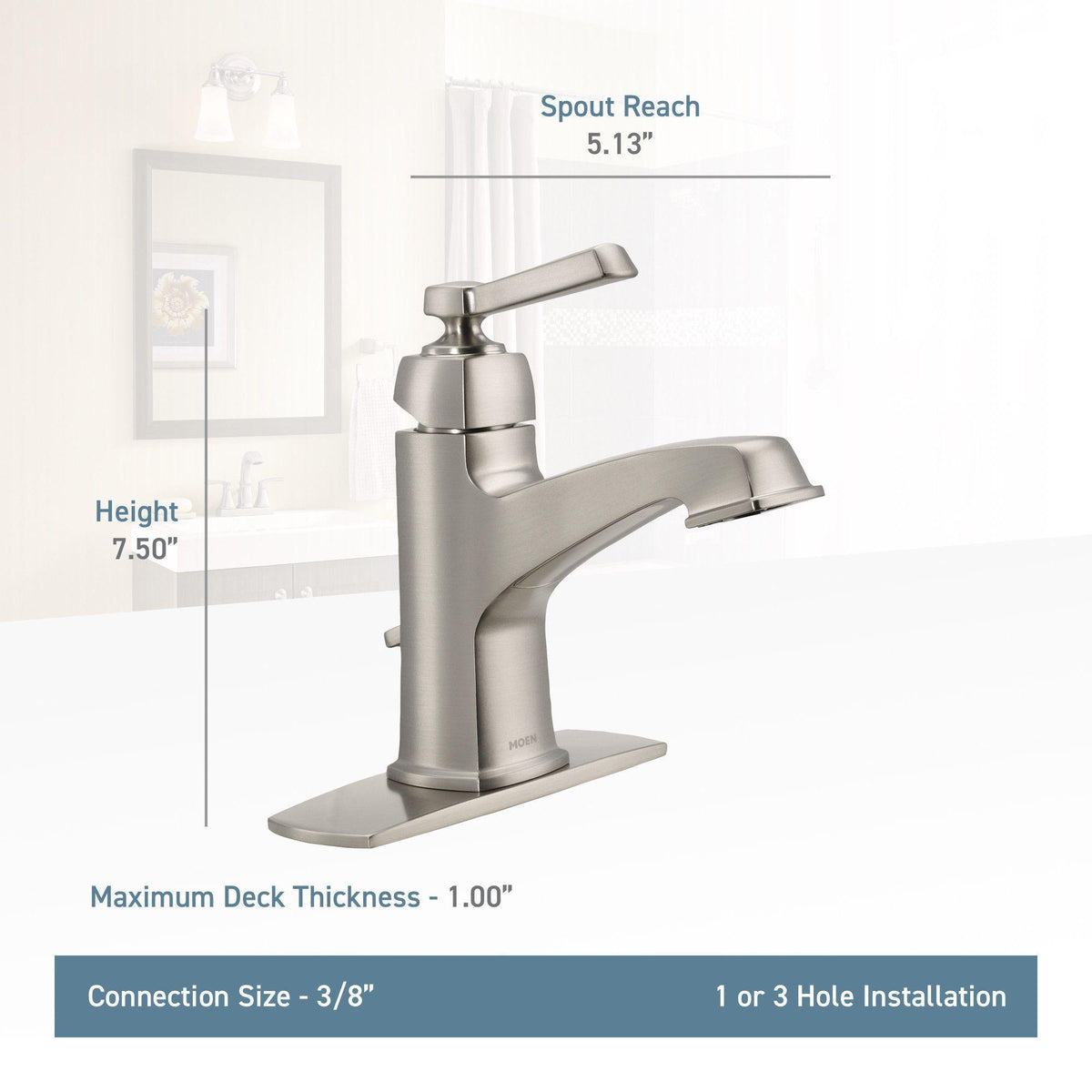 Boardwalk - Bathroom Faucet - Deck Mount - 1.2 GPM