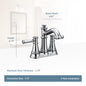 Moen® 6401NL Bathroom Faucet, Belfield™, Polished Nickel, 2 Handles, Lift Rod Drain, 1.2 gpm Flow Rate