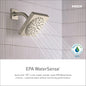 Moen® S176EP15BN One Function Rainshower Shower Head, 1.75 gpm Flow Rate, Ceiling/Wall Mount