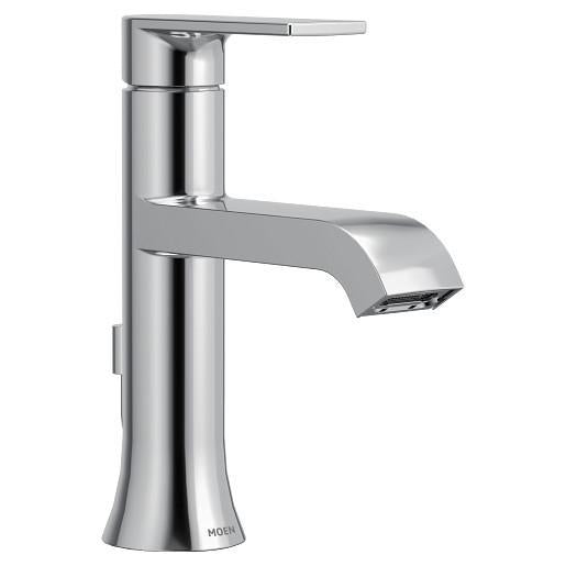 Moen® 6706 Genta LX Bathroom Faucet, Residential, 1 gpm Flow Rate, 3-3/4 in H Spout, 1 Handles, Lift Rod Drain, 1 or 3 Faucet Holes, Chrome