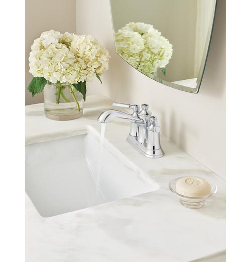 Dartmoor Chrome Traditional Two Handle Centerset Bathroom Sink Faucet
