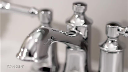 Dartmoor Chrome Traditional Two Handle Centerset Bathroom Sink Faucet