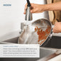 Moen® 7882EWC 7882EW Genta LX Pull-Down Kitchen Faucet, 1.5 gpm Flow Rate, Chrome, 1 Handles, 1, 3 Faucet Holes, Domestic, Commercial