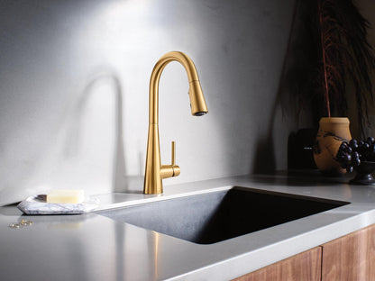 Sleek - Pull-Down Kitchen Faucet - Brushed Gold - 1.5 GPM