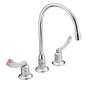 M-Dura - Widespread Kitchen Faucet - Polished Chrome
