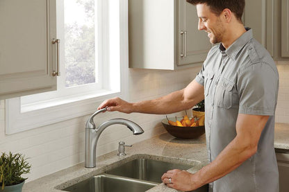 Kinzel - Low Arc Pull-Out Kitchen Faucet - Deck Mount