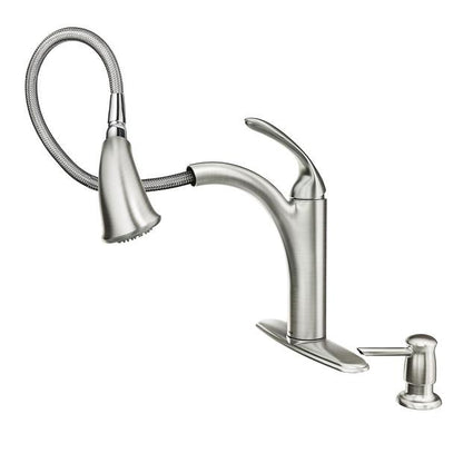 Kinzel - Low Arc Pull-Out Kitchen Faucet - Deck Mount