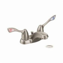 Moen® 8820 M-BITION™ Centerset Bathroom Faucet, Moen® M-BITION™ Centerset Bathroom Faucet, 2 Handles, Metal Pop-Up Drain, 1.2 gpm Flow Rate