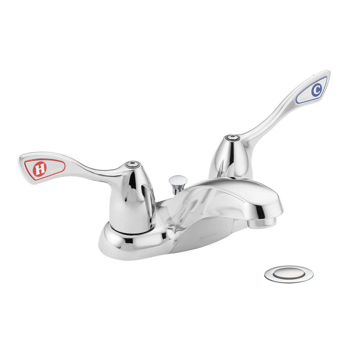 M-BITION Centerset Bathroom Faucet, 2 Handles, Metal