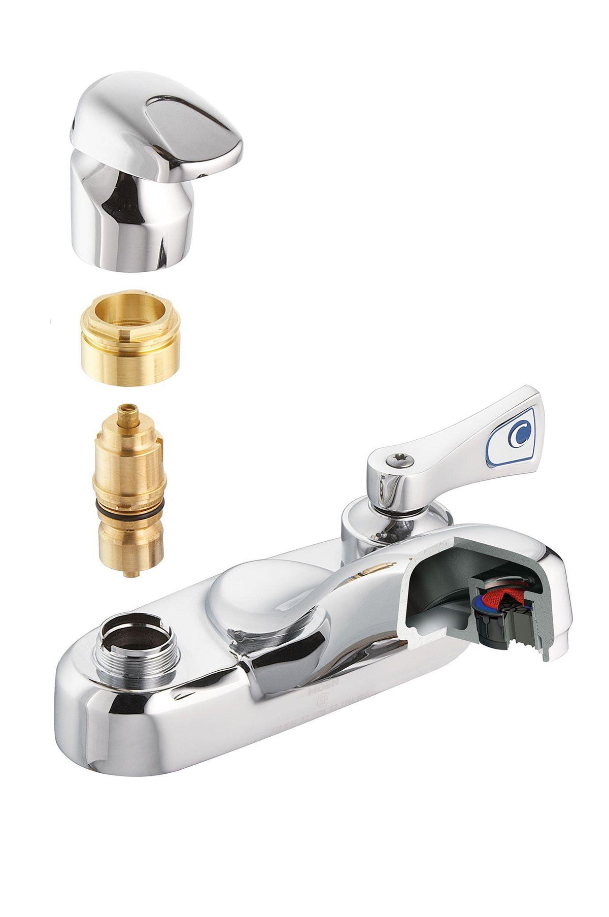 Centerset Bathroom Faucet - Polished Chrome - 0.5 GPM