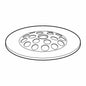 Grid Drain Cover - Brass - Polished Chrome