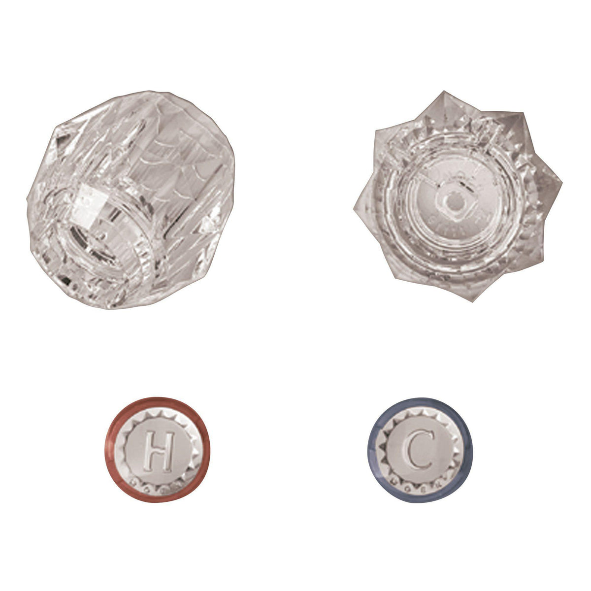 Moen® 98026 Knob Handle Kit, Chateau®, For Use With Chateau® 2-Handle Lavatory Faucet, Plastic, Polished Chrome, Domestic