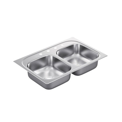 33" Drop-in Kitchen Sink - 4-Hole