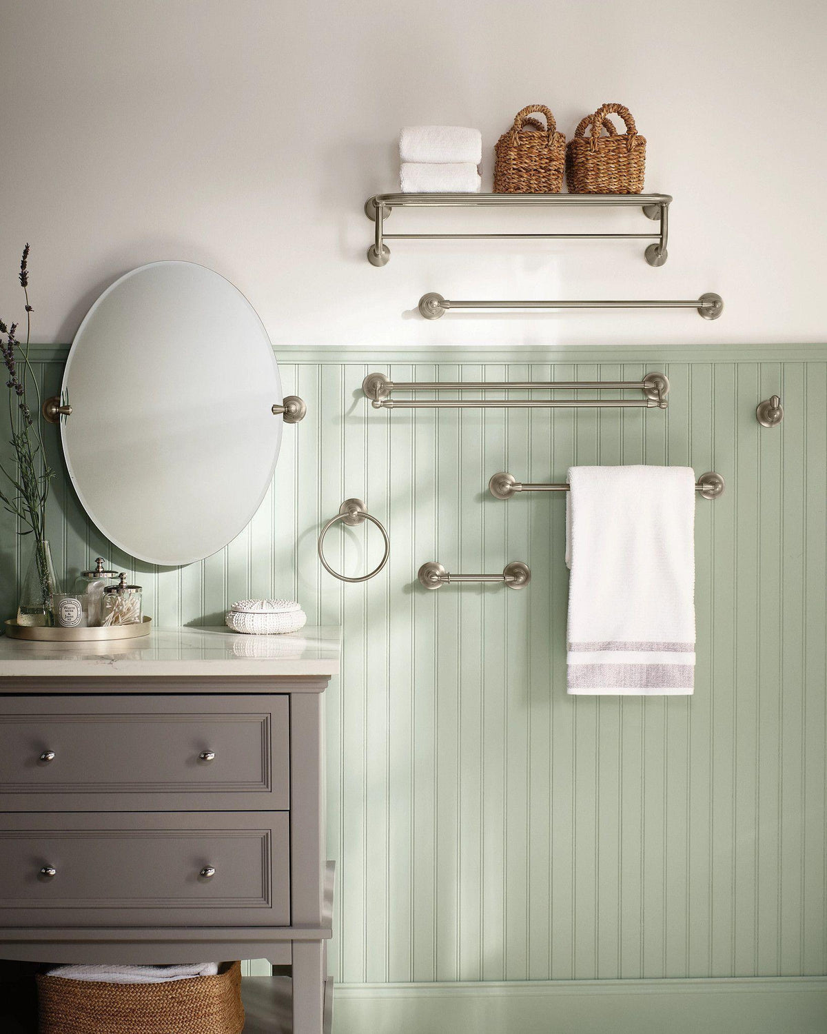 Sage - 24" Double Towel Bar - Brass
