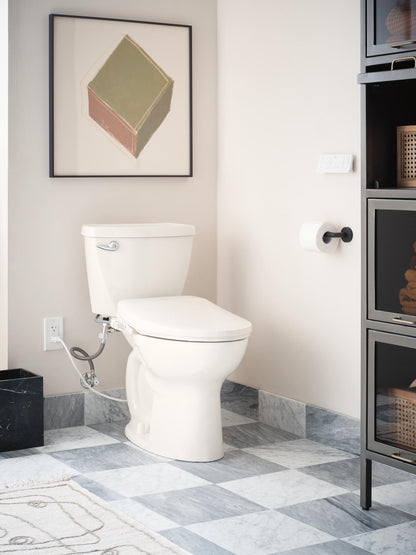 Toilet Seat - Elongated - Biscuit/White