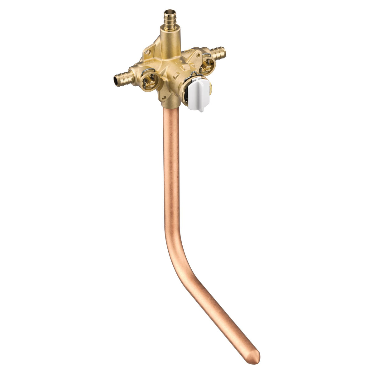Moen® FP62360PF Posi-Temp® M-Pact® Pressure Balancing Valve, 1/2 in Crimp Ring PEX Inlet x 1/2 in Crimp Ring PEX Outlet, Brass Body, Domestic