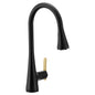 Moen® FS7235BL FS7235 Sinema Flexible Faucet, 1.5 gpm Flow Rate, Matte Black, 1 Handles, 1 Faucet Holes, Function: Traditional