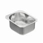 Moen® G18461 1800 Kitchen/Bar Sink, Rectangle Shape, 13 in L x 16-1/2 in W Bowl x 8 in D Bowl, 15 in W x 18-1/2 in H, Undermount Mounting, 18 ga Stainless Steel