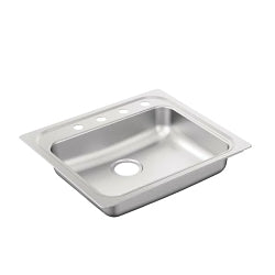 25" Drop-in Kitchen Sink - Brushed Satin Stainless