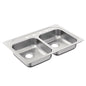 33" Drop-in Kitchen Sink - Brushed Satin Stainless