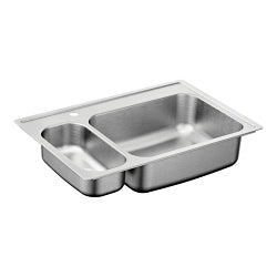 33" Drop-in Kitchen Sink - Double Bowl