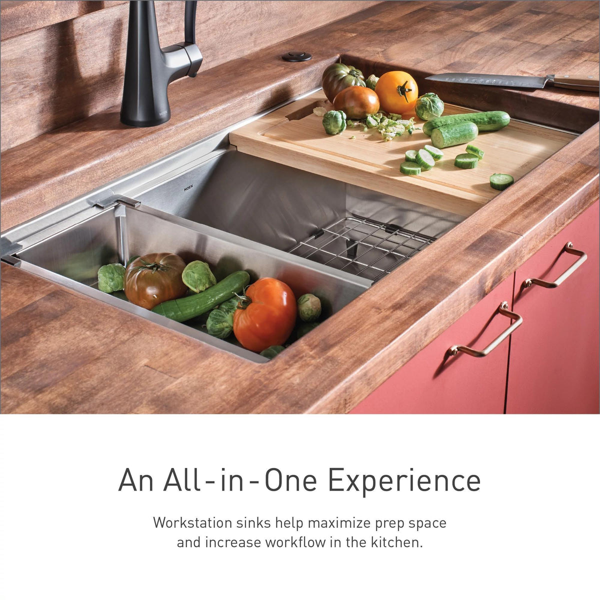 33" Rear Center Drain Kitchen Sink - Undermount