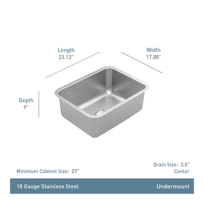 Prep - High Quality Sink - Stainless Steel - Undermount