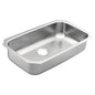 Moen® GS18163B 1800 Rear Center Drain Sink, Stainless Steel, 28 in L x 15-3/4 in W Bowl x 7 in D Bowl, 30-1/2 in L x 18-1/4 in W, Undermount Mounting, 18 ga Stainless Steel