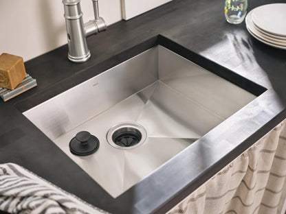22" Rear Center Drain Kitchen Sink - Undermount