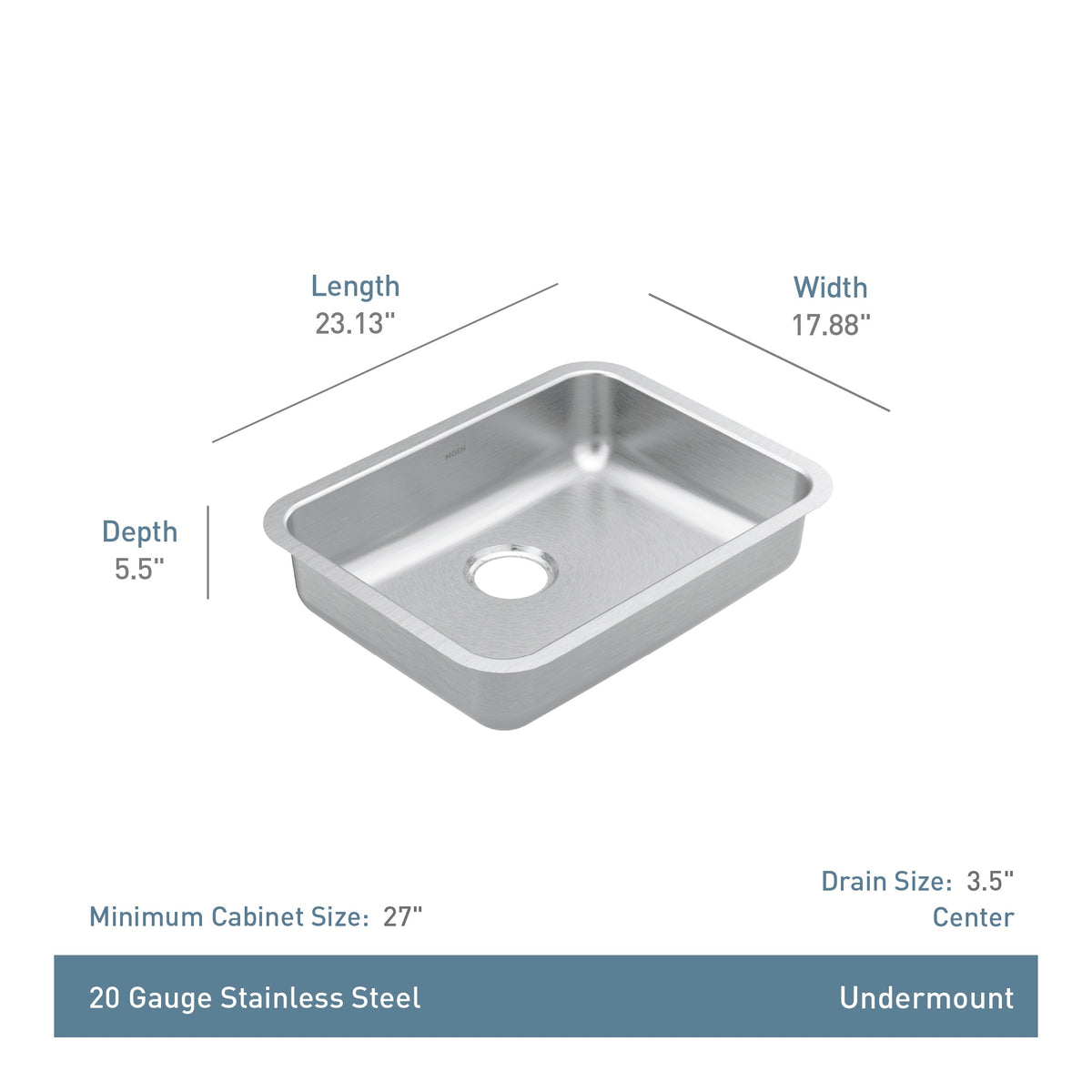 Prep - Standard Duty Sink - Undermount - Single Bowl