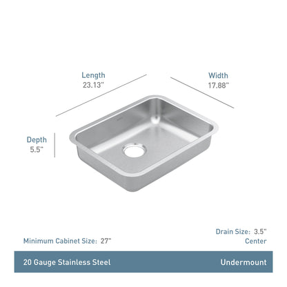 Prep - Standard Duty Sink - Undermount - Single Bowl