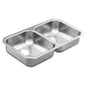 Moen® GS20214B 2000 Rear Center Drain Sink, Stainless Steel, 14 in L x 15-3/4 in W Bowl x 6 in D Bowl, 31-3/4 in L x 18-1/4 in W, Undermount Mounting, 20 ga Stainless Steel