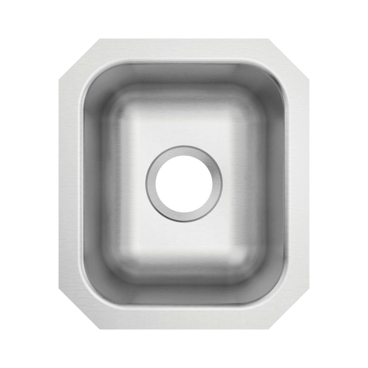 Center Drain Bar Sink - Stainless Steel - Undermount