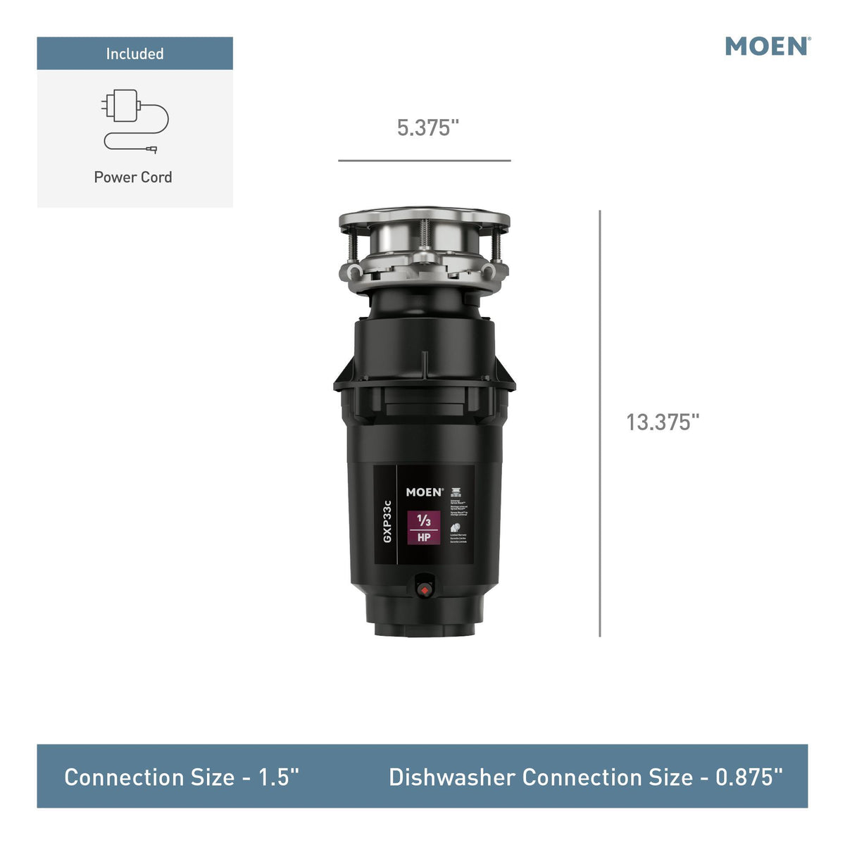 1/3HP DISPOSAL W/CORD PRO