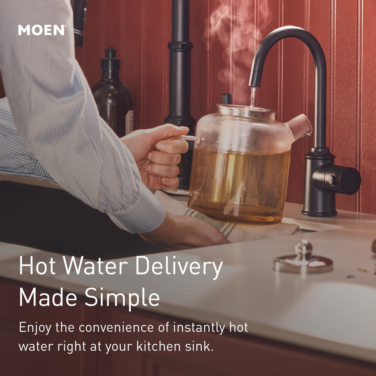 Moen® IH7620SRS IH7620 Sip Transitional Faucet, 1 gpm Flow Rate, Spot Resist Stainless, 1 Handles, Import