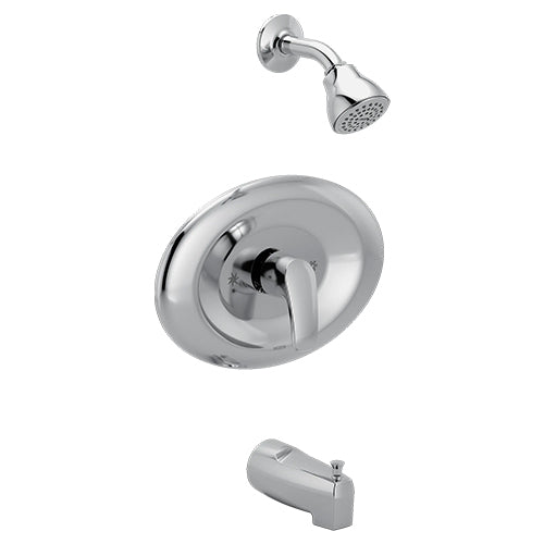 Moen® L23569EP Tub/Shower Trim, Diverter Tub Spout, Showerhead, 1.75 gpm Shower, Chrome Plated