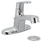 Moen® L45725 CHATEAU® Faucet with Waste Assembly, Polished Chrome, 1 Handles, Lift Rod Drain, 1.2 gpm Flow Rate