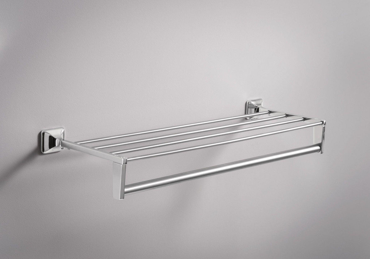 Hotel Motel - 24" Towel Bar with Shelf - 430 Stainless Steel