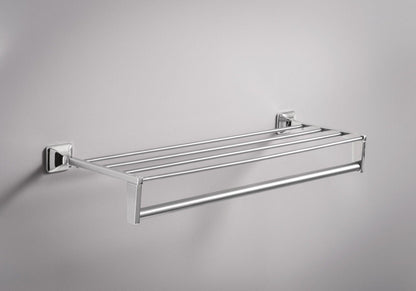 Hotel Motel - 24" Towel Bar with Shelf - 430 Stainless Steel