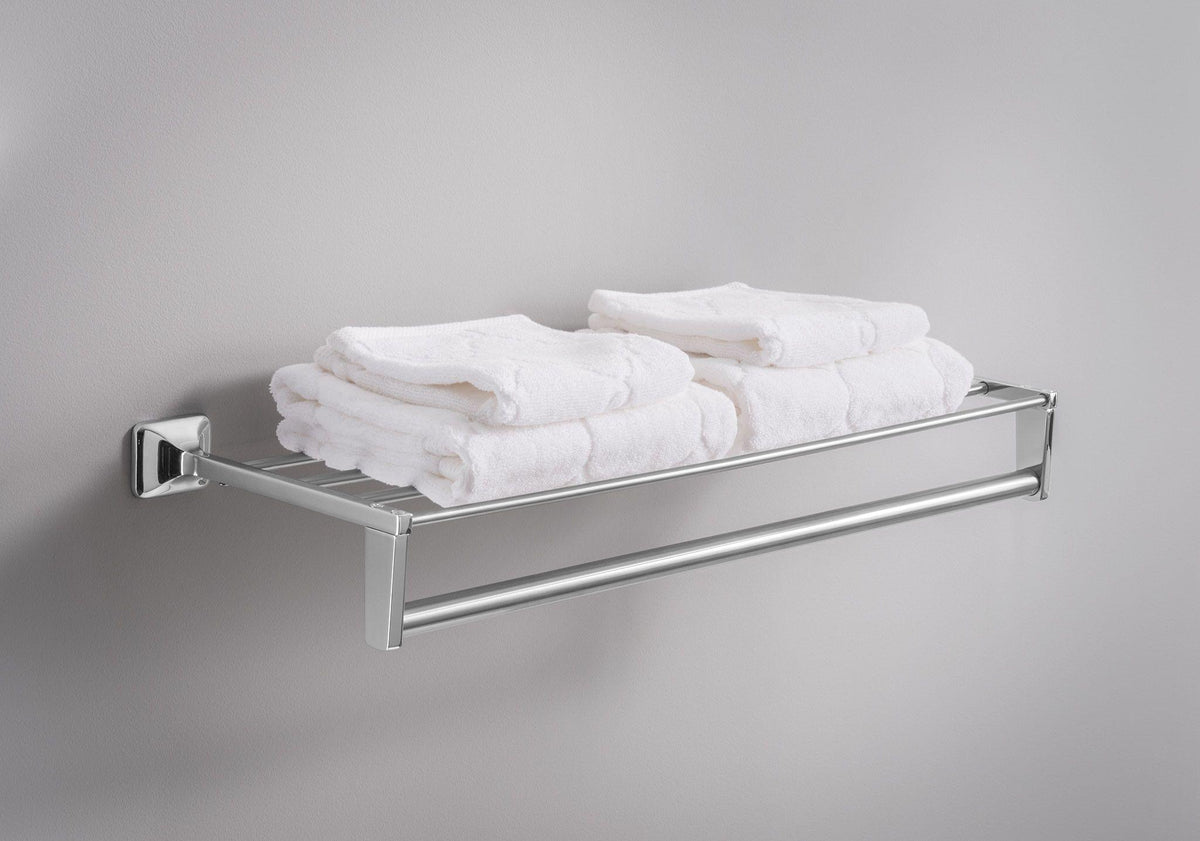 Hotel Motel - 24" Towel Bar with Shelf - 430 Stainless Steel