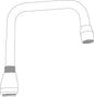 M-Dura - Double Bend Spout - 7-3/8" H - Brass