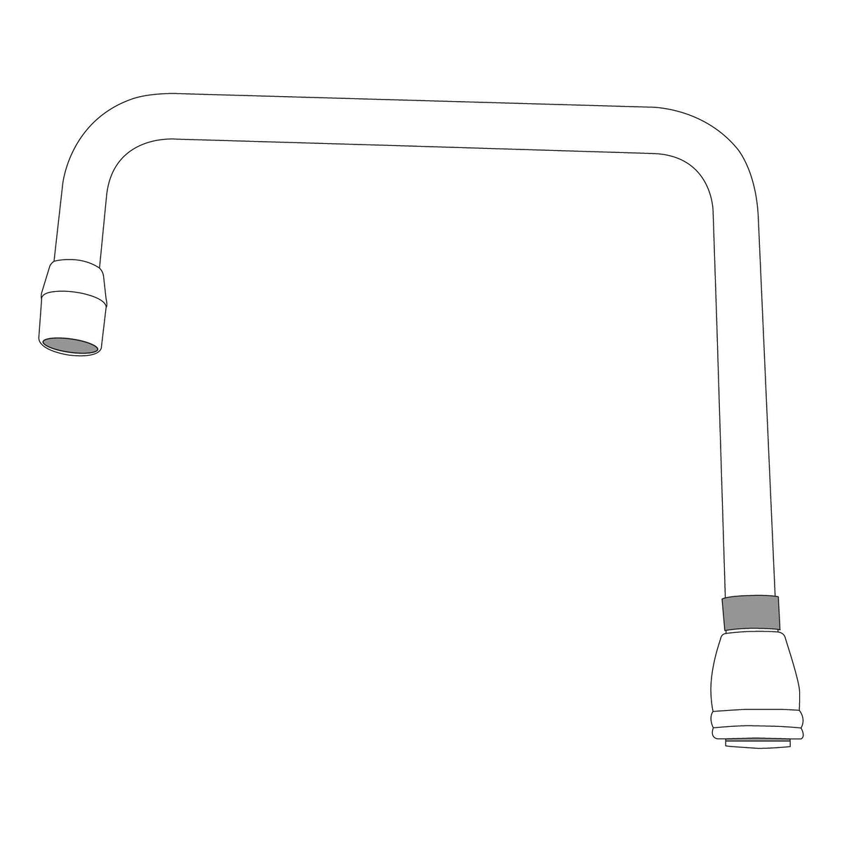M-Dura - Double Bend Spout - 10" L - Brass