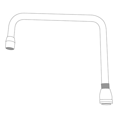 M-Dura - Double Bend Spout - 10" L - Brass