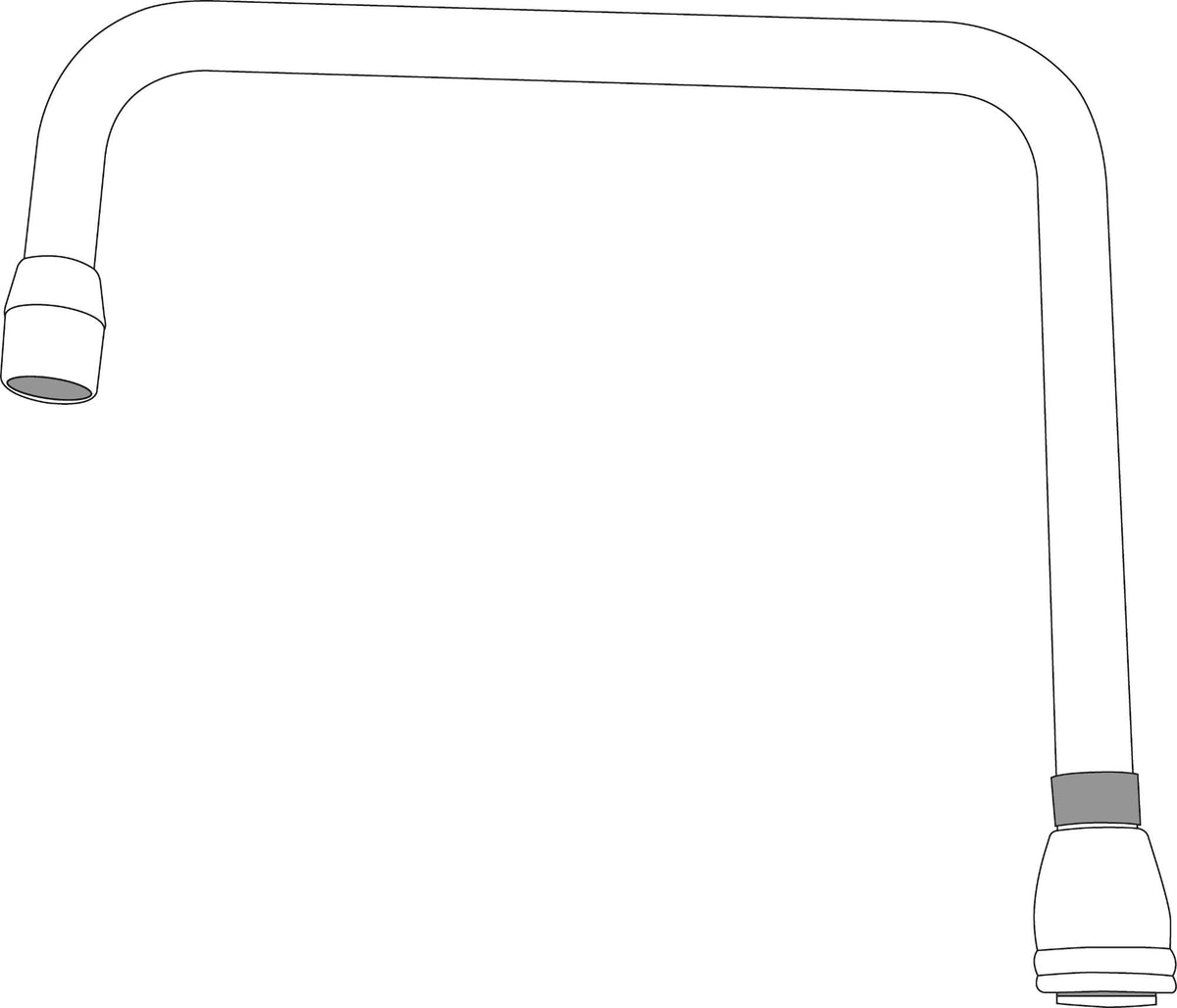 M-Dura - Double Bend Spout - 10" L - Brass