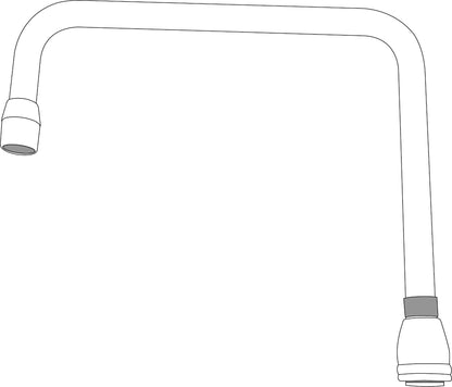 M-Dura - Double Bend Spout - 10" L - Brass