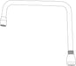 M-Dura - Double Bend Spout - 10" L - Brass