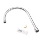 Moen® S0050T Gooseneck Spout, 8 in L, For Use With Model 8227 2-Handle Lavatory Faucet, Threaded, Brass, Polished Chrome, Import, Commercial